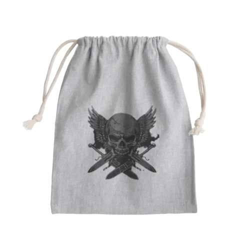 ドクロ切り抜き Mini Drawstring Bag