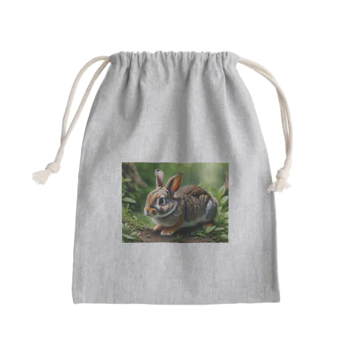 ニンジンの守護神ウサギ(小物) Mini Drawstring Bag