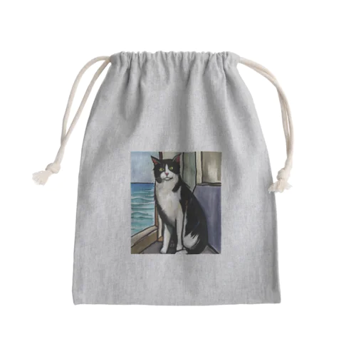 旅する猫 Mini Drawstring Bag