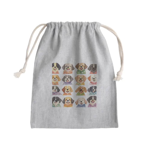 アロハシャツ犬 Mini Drawstring Bag