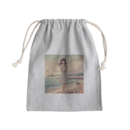 海辺の女の子 Mini Drawstring Bag