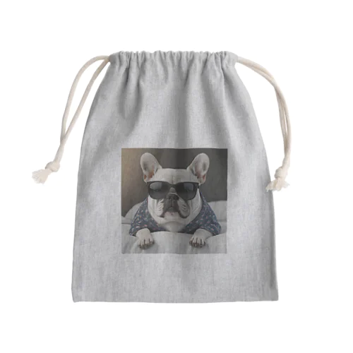 おやすみBOSS犬 Mini Drawstring Bag