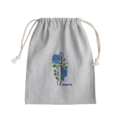 micyorina logo 『Blue』 Mini Drawstring Bag