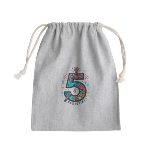 NO.デザイン#5 Mini Drawstring Bag