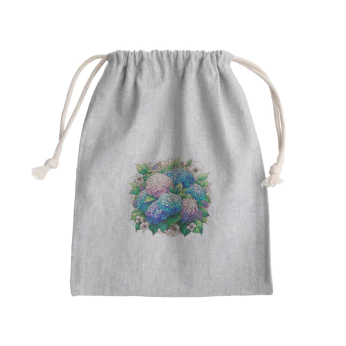 あじさいに憧れて Mini Drawstring Bag