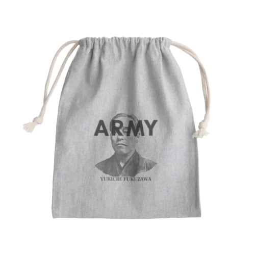 U.S.ARMYな福沢諭吉さん Mini Drawstring Bag