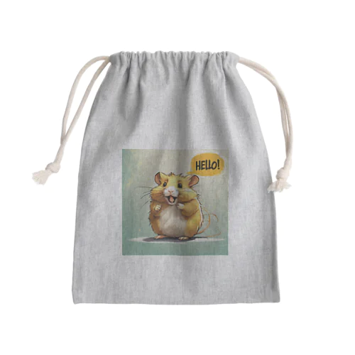 金色ハムスター Mini Drawstring Bag