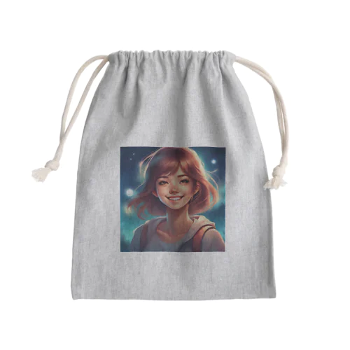 笑顔が魅力的な美少女 Mini Drawstring Bag