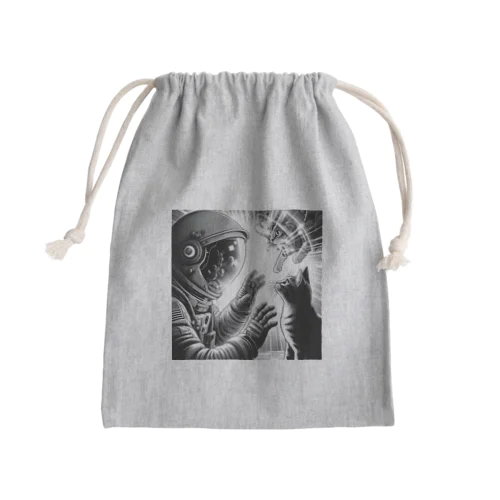 猫との遭遇 Mini Drawstring Bag