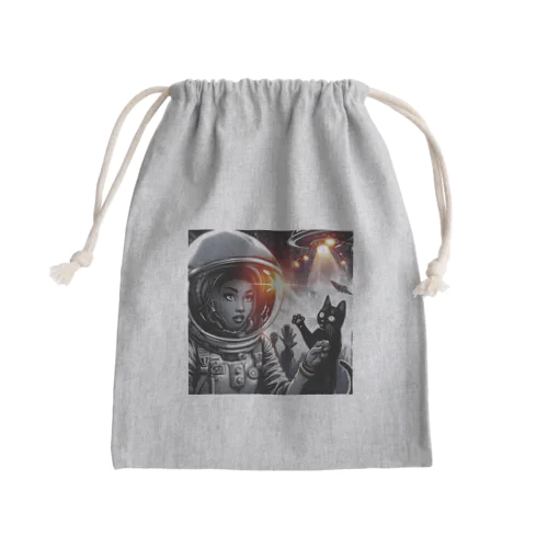 猫型宇宙人との遭遇 Mini Drawstring Bag