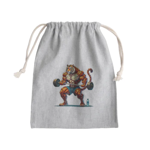 筋肉トラ Mini Drawstring Bag