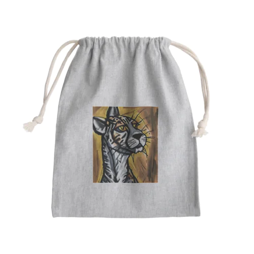 野生の猫 Mini Drawstring Bag