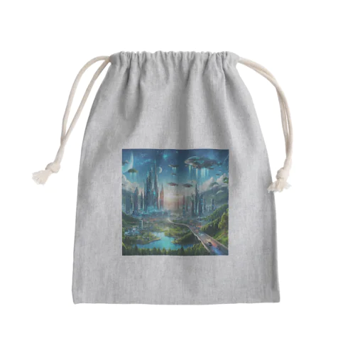 「近未来風景グッズ」 Mini Drawstring Bag