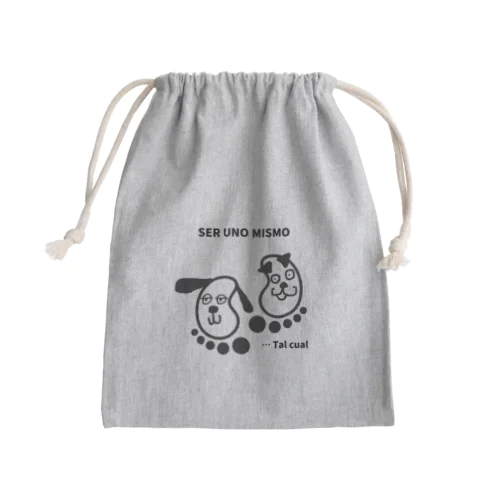 足型いぬ Mini Drawstring Bag