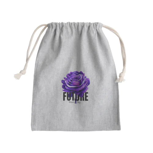 紫色の薔薇 Mini Drawstring Bag
