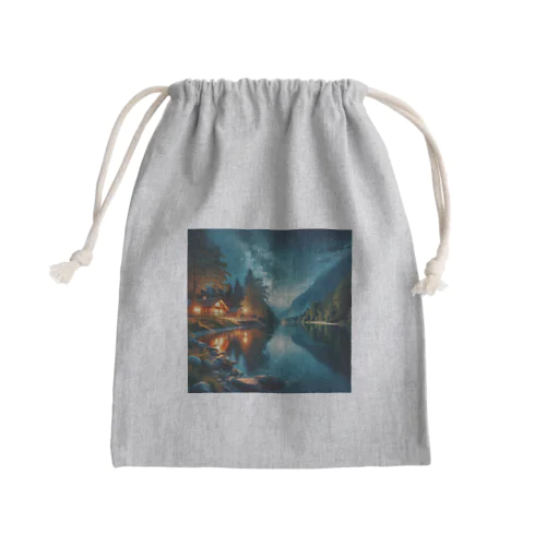 綺麗な夜景を描いたグッズです Mini Drawstring Bag