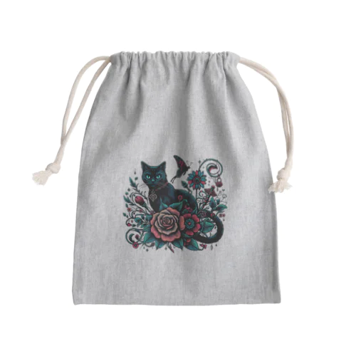 猫×蝶 Mini Drawstring Bag