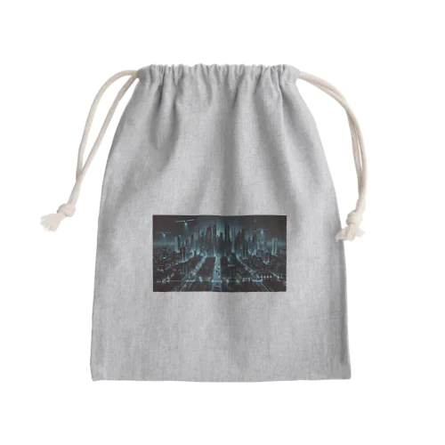 未来都市の停電 Mini Drawstring Bag