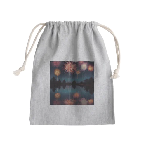 夜空に煌めく夏花火 Mini Drawstring Bag