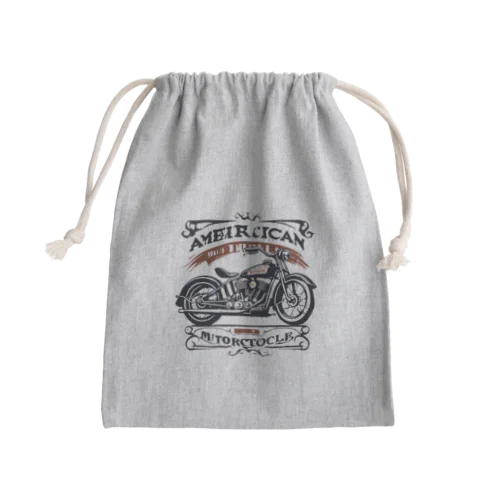 アメリカンビンテージバイク Mini Drawstring Bag