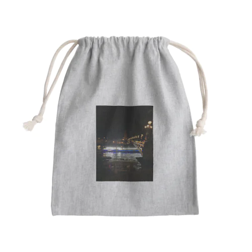 パリ、夜のセーヌ川 Mini Drawstring Bag