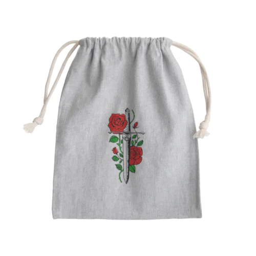 micyorina 「logo」RED 一部しんのすけ Mini Drawstring Bag