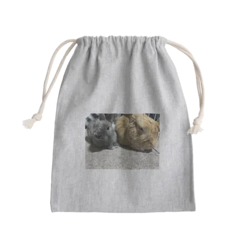 うさぎ仲良すぎ Mini Drawstring Bag