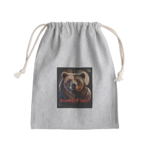 Beware of Bear! Mini Drawstring Bag