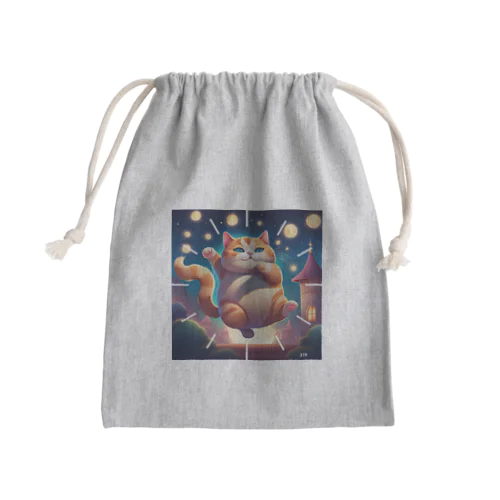 319デブ猫 Mini Drawstring Bag