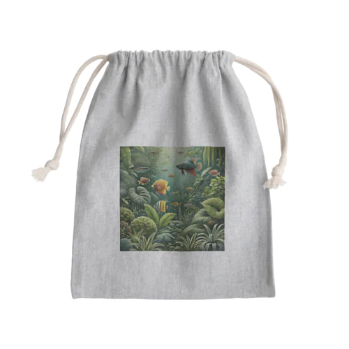 観葉植物×熱帯魚 Mini Drawstring Bag