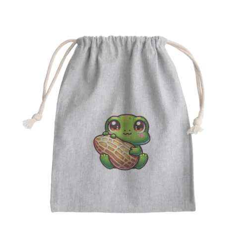 ピーナッツを温めるカエリーナちゃん Mini Drawstring Bag