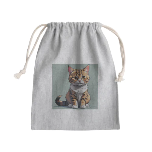 お座り子猫 Mini Drawstring Bag