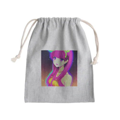 きゅぴきゅぴ★ピンク髪美人お姉さん Mini Drawstring Bag