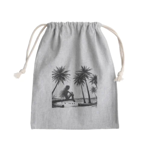 ヤシの木で見る未来 Mini Drawstring Bag