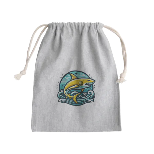 黄色いサメ Mini Drawstring Bag