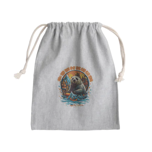 Legend of the Panda Village Mini Drawstring Bag