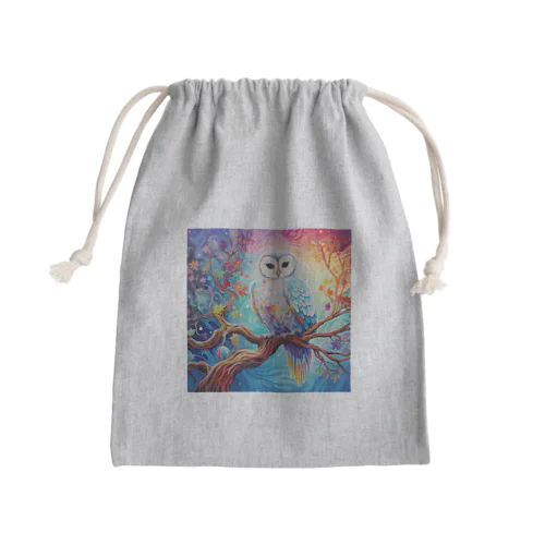 フクロウシリーズ７ Mini Drawstring Bag