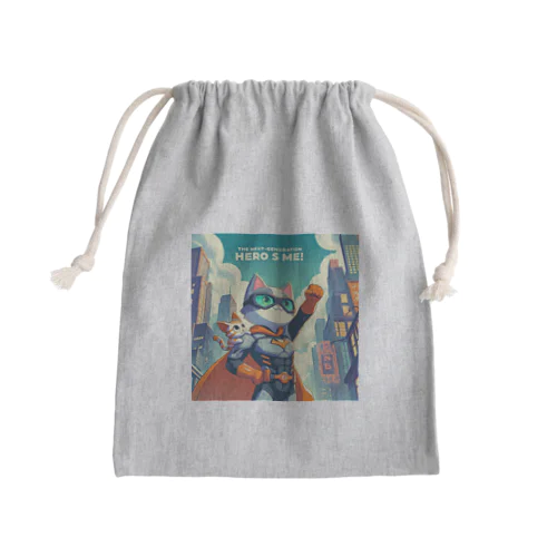 次世代のヒーロー「ワンダーキャット」は私だ！！ Mini Drawstring Bag