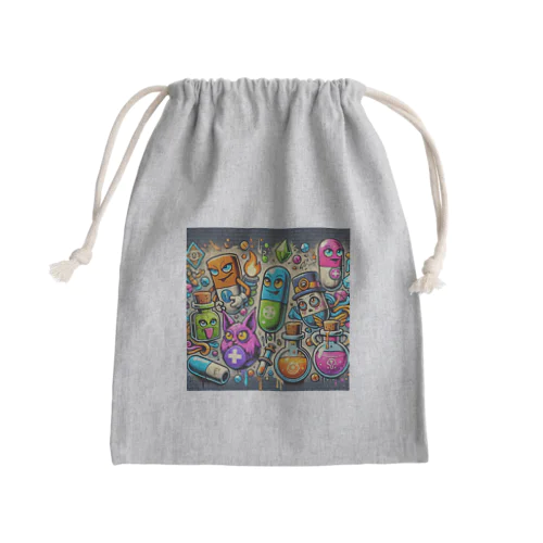 くすりとグラフィティアート Mini Drawstring Bag