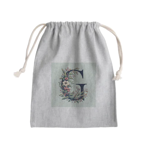 イニシャルロゴ　G Mini Drawstring Bag