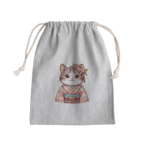 舞妓ネコおにゃん Mini Drawstring Bag