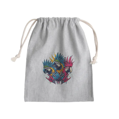 ROCKなオオム Mini Drawstring Bag