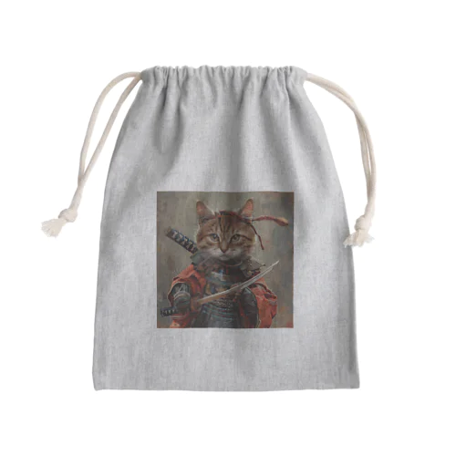 猫サムライ・ミケ　Tomoe bb 2712 Mini Drawstring Bag