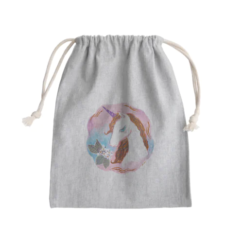 花が咲いたのが嬉しくて。 Mini Drawstring Bag