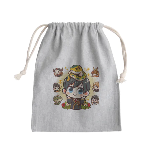 男の子　中学1年生　干支：巳（み）：蛇 Mini Drawstring Bag