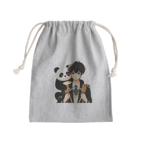 男の子　中学1年生　パンダ Mini Drawstring Bag