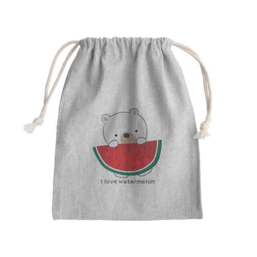 I love watermelon Mini Drawstring Bag