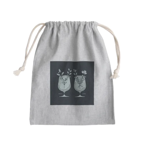 グラス Mini Drawstring Bag