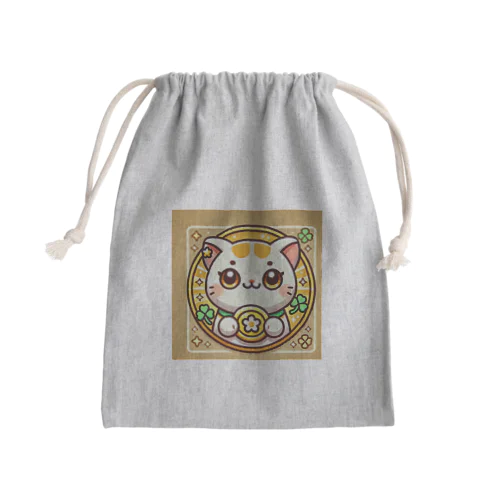 金運アップネコ Mini Drawstring Bag