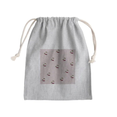 さくらんぼ Mini Drawstring Bag